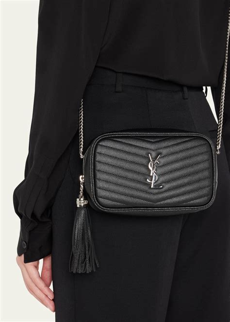 ysl mini lou with tassel|MINI LOU in quilted leather .